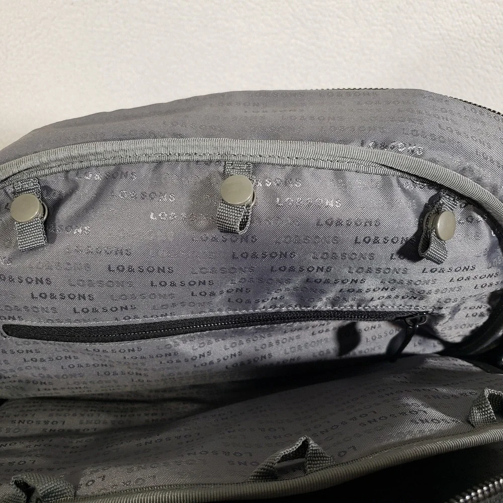 Lo and Sons Hanover Supreme Backpack Black Waxed Poly 16